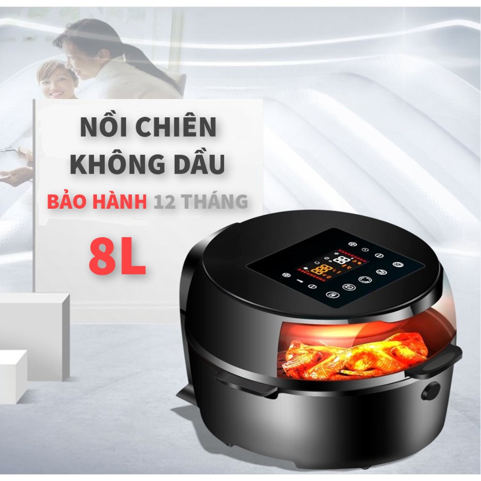 Nồi Chiên Không Dầu CAMEL LY-802 - Công Nghệ Quay 360 độ - Làm Nóng Nhanh - Bảo Hành 12 Tháng