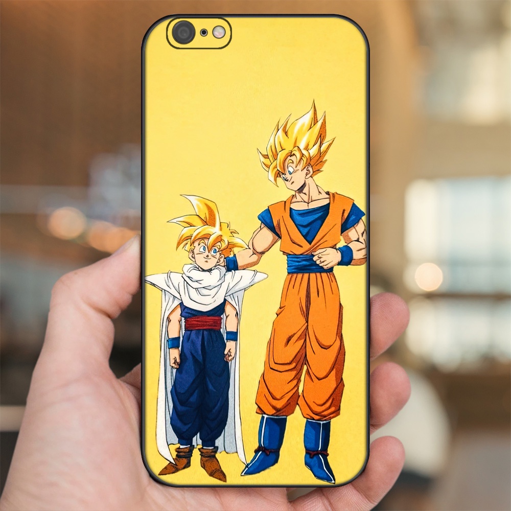 Ốp lưng iPhone 6 Plus, 6s Plus dẻo đen cạnh vuông in hình Gohan Dragon Ball