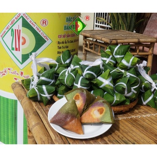 Bánh Ú Ba Màu nhân mặn (Bánh ú Sắc) [Bánh tét Trà Cuôn Hai Lý tại Trà Vinh]