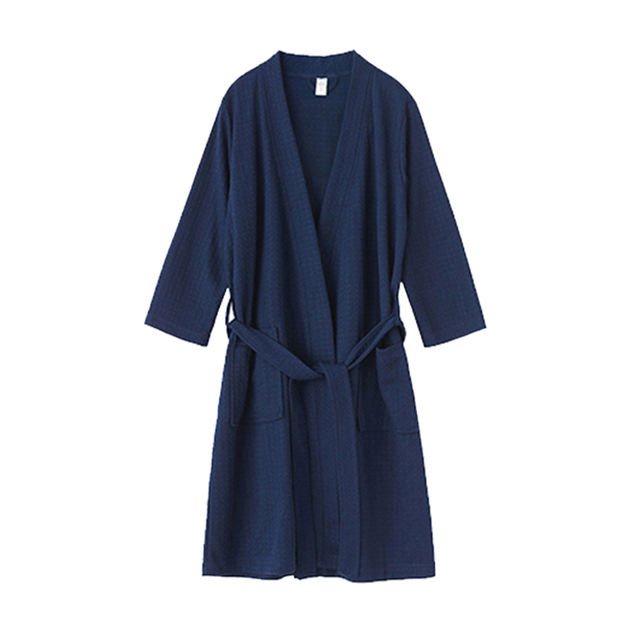 Spring And Autumn New Thin Loose Nightgown Waffle For Men And Women Bathrobe Hotel Bathrobe Bathrobe Couple Sets | BigBuy360 - bigbuy360.vn
