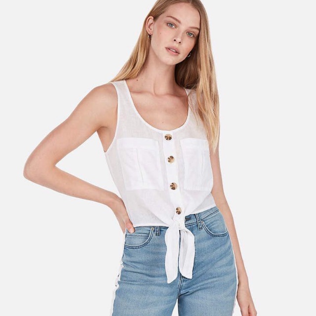Áo kiểu linen Expss xuất xịn