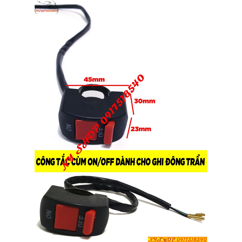 combo 20 công tắc cùm gắn ghidong trần xe máy