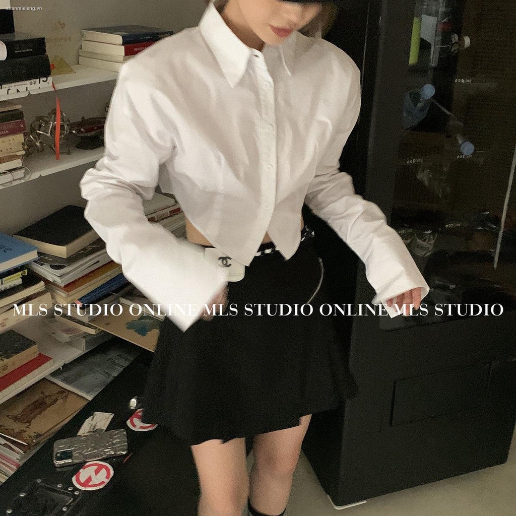 Áo sơ mi tay dài màu sắc ngọt ngào thời trang mùa thu 2021