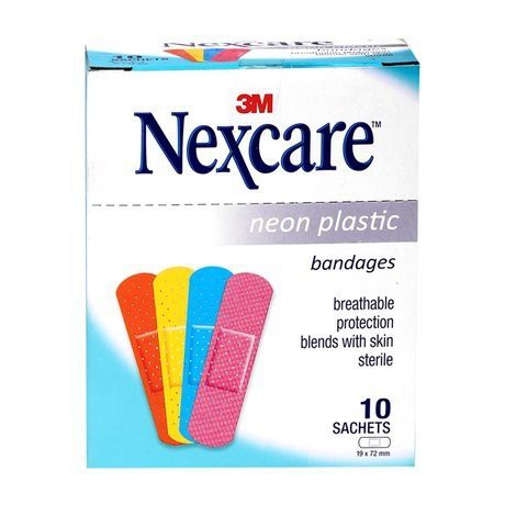 Túi 9 miếng băng keo cá nhân màu neon Nexcare 3M BKCN-NE