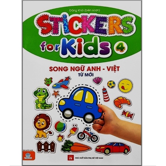 Sách - Sticker For Kids 4 (Song Ngữ Anh - Việt) - Từ Mới