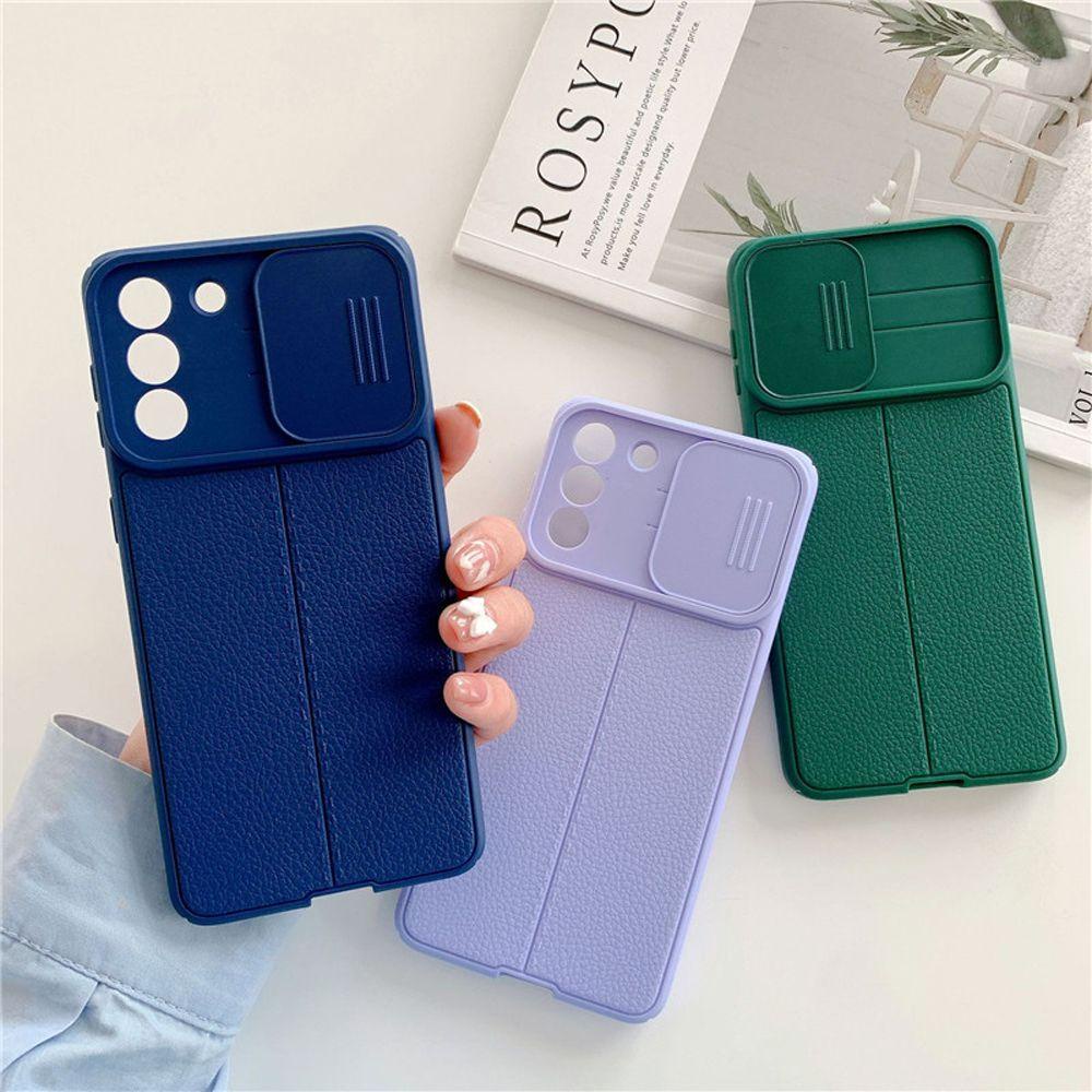 Ốp Điện Thoại Mềm Chống Sốc Có Nắp Trượt Bảo Vệ Camera Cho Samsung Galaxy S21