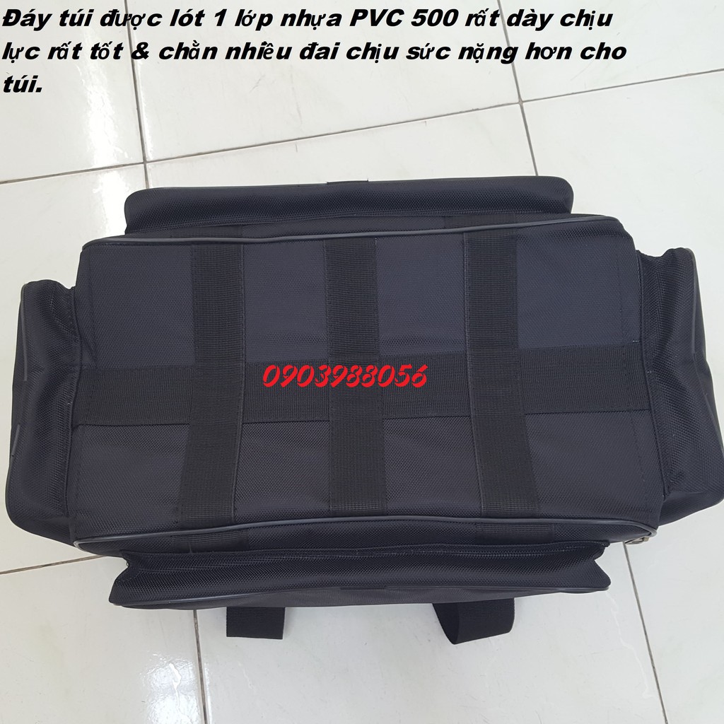 Túi đựng dụng cụ DKIN , PNSNIC ngẫu nhiên có ngăn dắt đồ nghề phía trong khóa đồng loại tốt