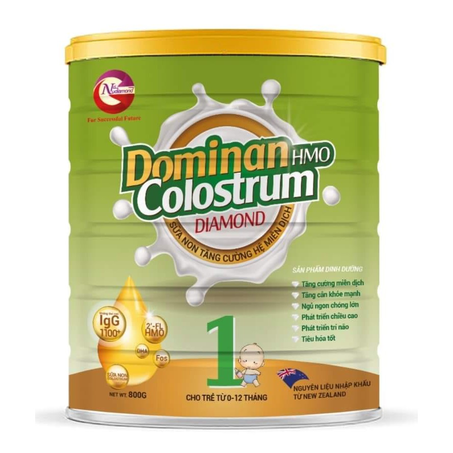 Sữa bột Dominan Colostrum số 1 800gr dành cho bé từ 0-12 tháng - Tăng cường hệ miễn dịch