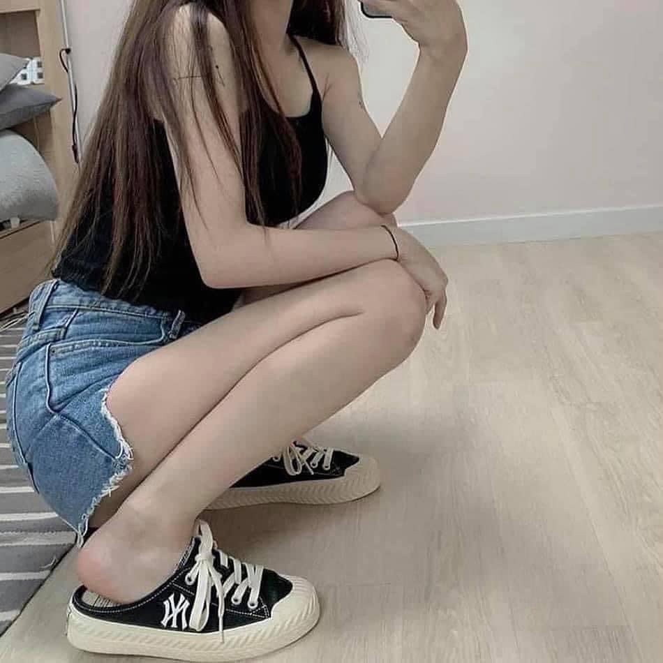 Giày MLB Mule đen