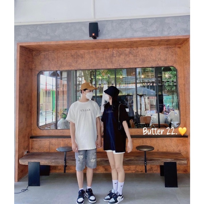 Áo phông 3158 Think (chất tuyết nhung) Ảnh thật do shop chụp 100%