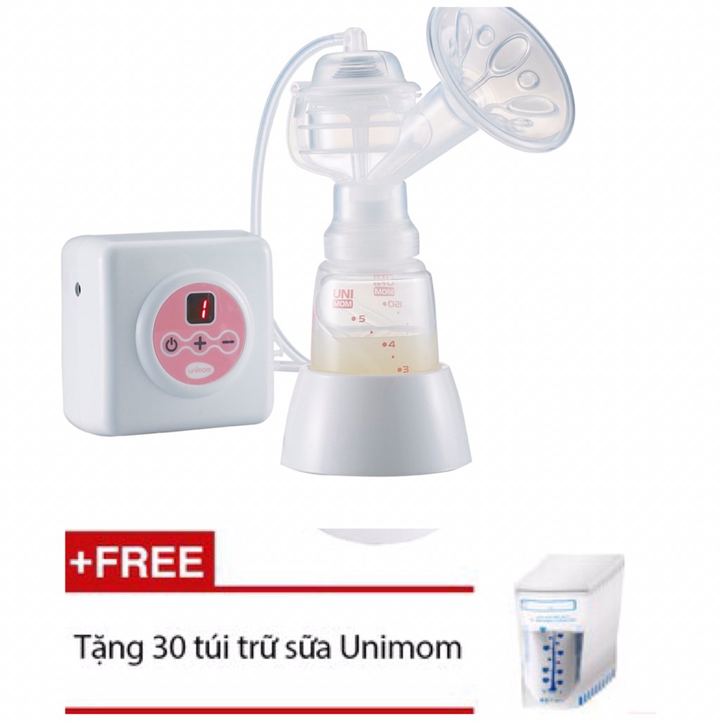 Máy hút sữa điện đơn Allegro Unimom Hàn Quốc - Tặng 30 túi trữ sữa Unimom 210ml