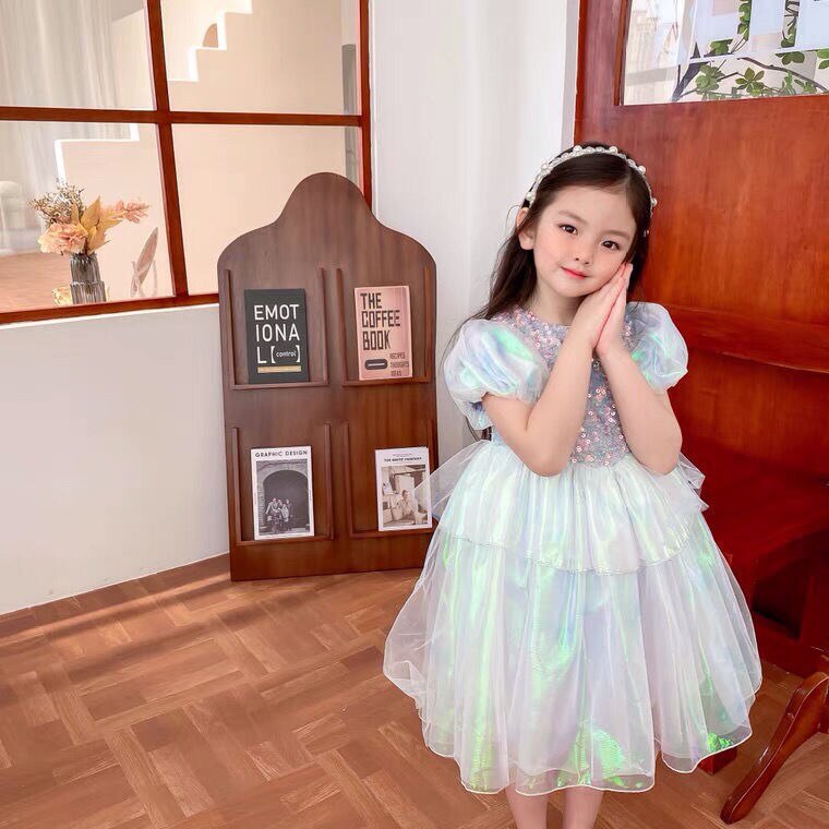 Cô gái mùa hè váy công chúa cô bé elsa váy thời trang váy khiêu vũ trẻ em mới xinh đẹp Pettiskirt