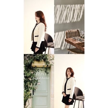 Elina Tweed Jacket - Áo tweed viền nhung SEDUISANT