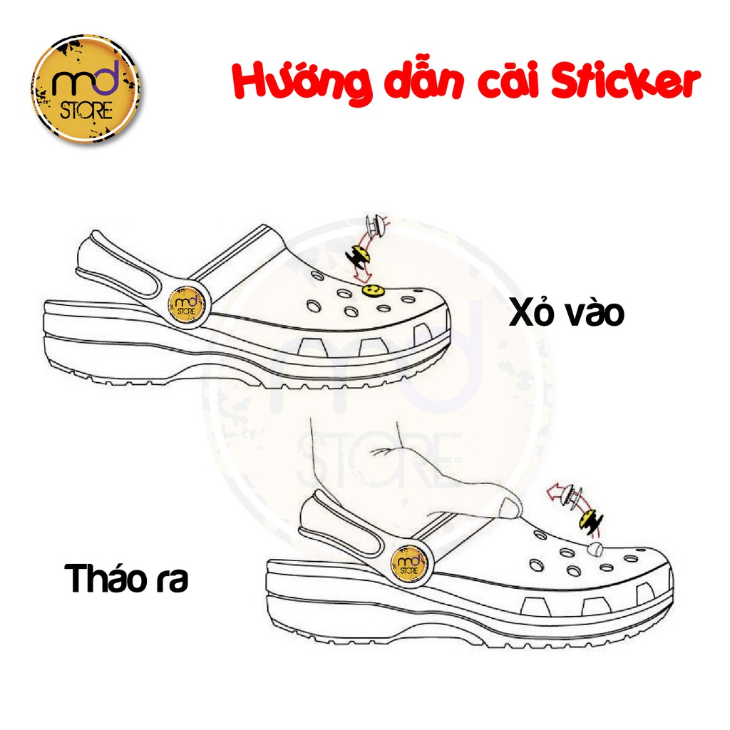 [RẺ ƠI LÀ RẺ !!!] STICKER / JiBITZ / CHARM GẮN DÉP CROCS , DÉP CÁ SẤU,SỤC......