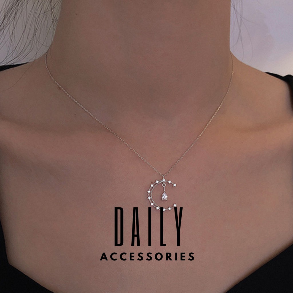 Dây chuyền - Vòng cổ nữ - Vòng cổ hình mặt trăng tiếu thư Daily Accessories