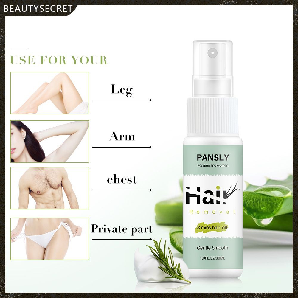 (Hàng Mới Về) Xịt Tẩy Lông Pansly Chiết Xuất Lô Hội Tự Nhiên Dưỡng Ẩm 30ml