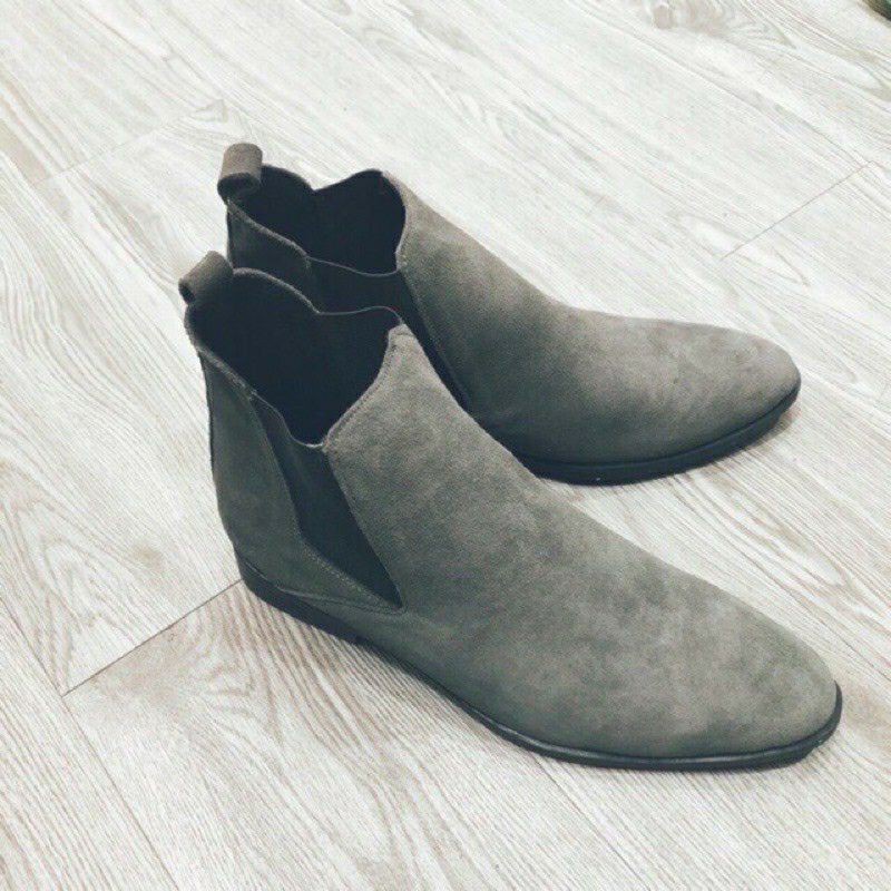 [TẶNG TẤT CAO CỔ] Giày Chelsea Boots Da Lộn 3 Màu, DA BÒ THẬT, BẢO HÀNH 12 tháng, DỄ PHỐI ĐỒ | WebRaoVat - webraovat.net.vn