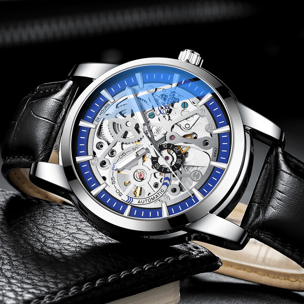 Đồng Hồ Cơ Tự Động Chexi Chống Thấm Nước Dây Da Cho Nam