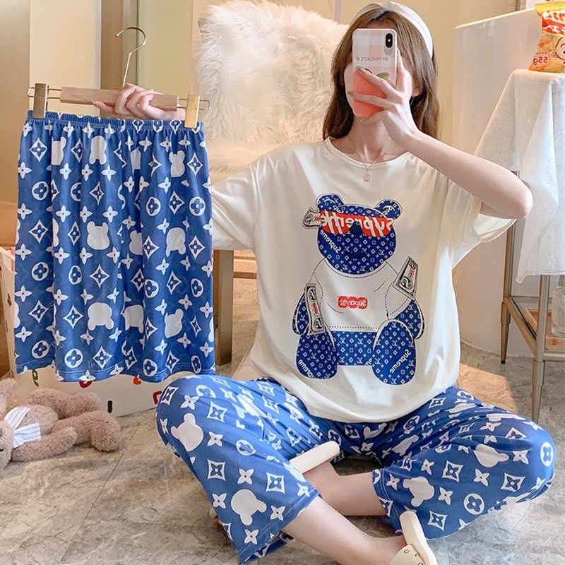 đồ bộ 3 món free size dưới 75kg