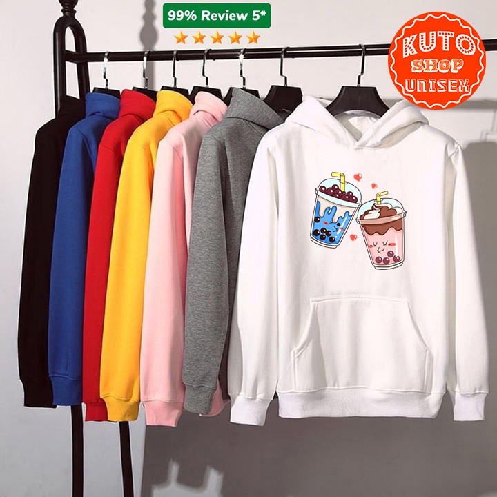 ÁO HOODIE TRÀ SỮA Nỉ Ngoại Cao Cấp - In Pet Siêu Bền Siêu Đẹp