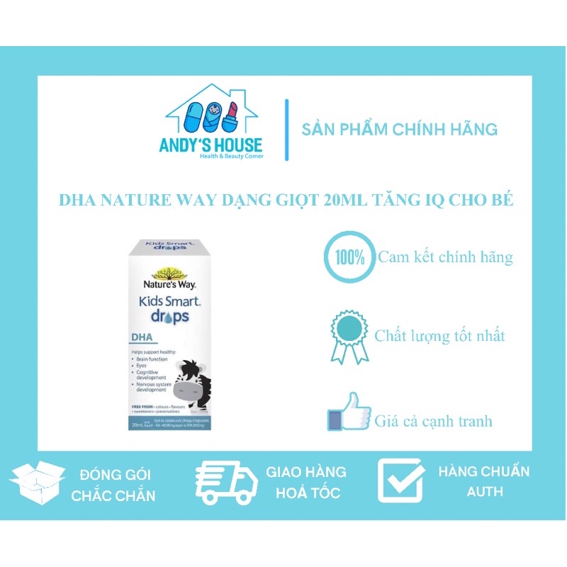 DHA Nature Way Dạng Giọt 20ml Giúp Tăng IQ Cho Bé