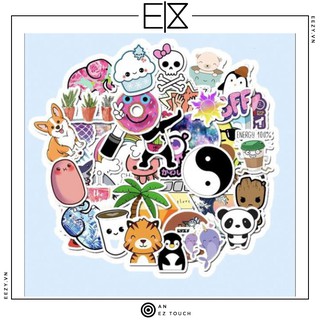 SET 50 MIẾNG STICKER DÁN INSTAGRAM HỒNG DỄ THƯƠNG DÁN LAPTOP DÁN TỦ DÁN NÓN BẢO HIỂM DÁN XE ĐẠP