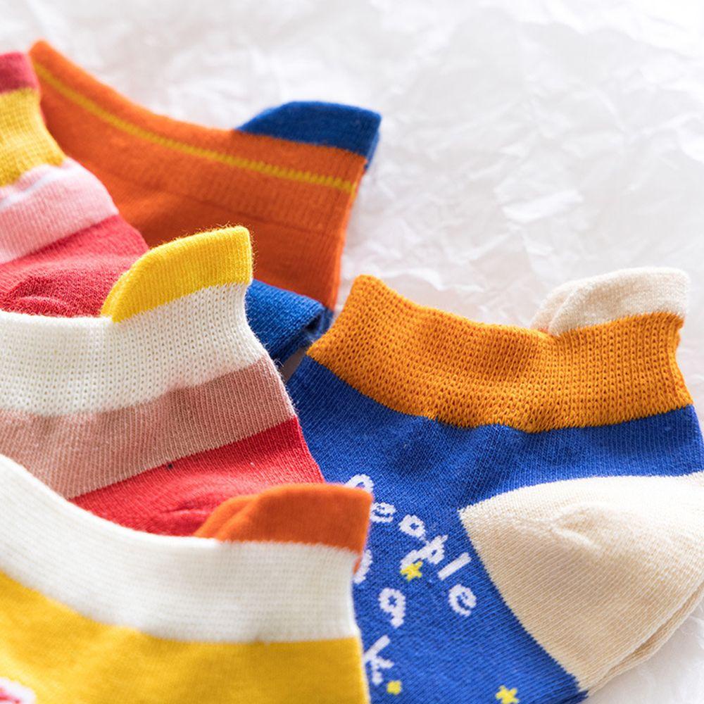 Bộ 5 Đôi Vớ Cotton Ngắn Nhiều Màu Dễ Thương Cho Nữ