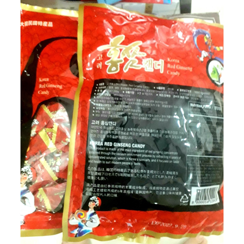 Kẹo Hồng Sâm  Số 6 F&amp;B Chính Hãng Hàn Quốc 200g