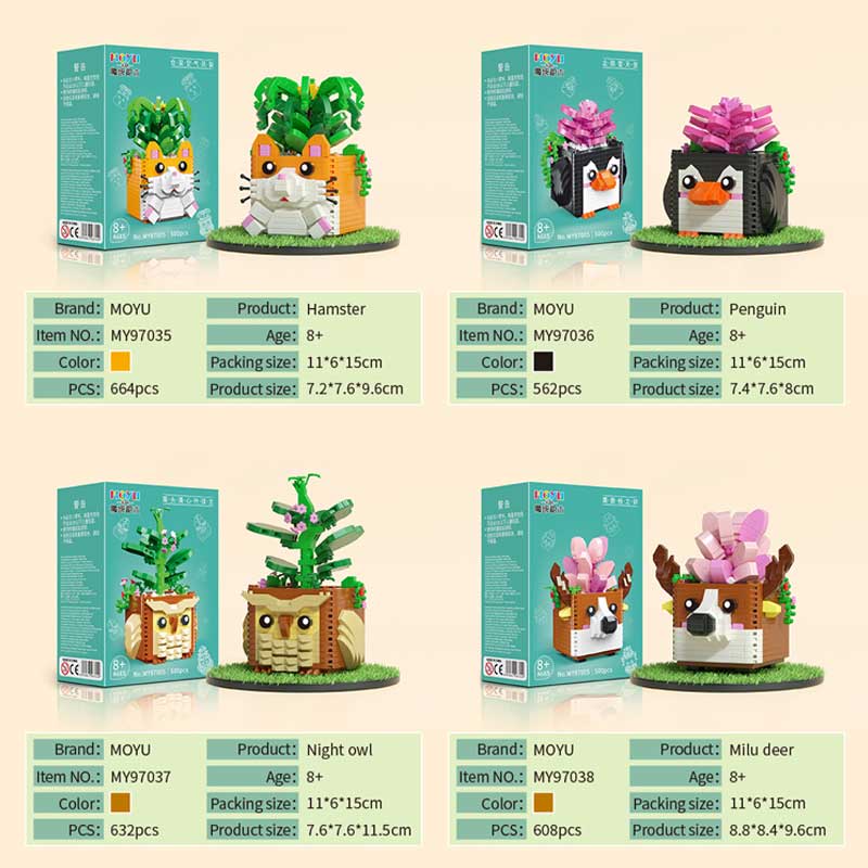 Bộ Đồ Chơi Lắp Ráp Mô Hình Chậu Cây Mini Cho Bé