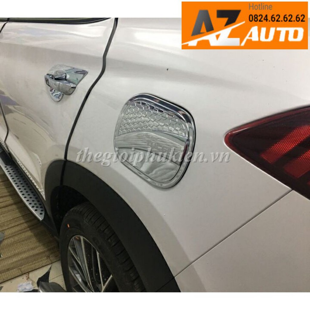 Ốp nắp bình xăng Hyundai Tucson 2019-2021 -mạ Crom( hàng chất )