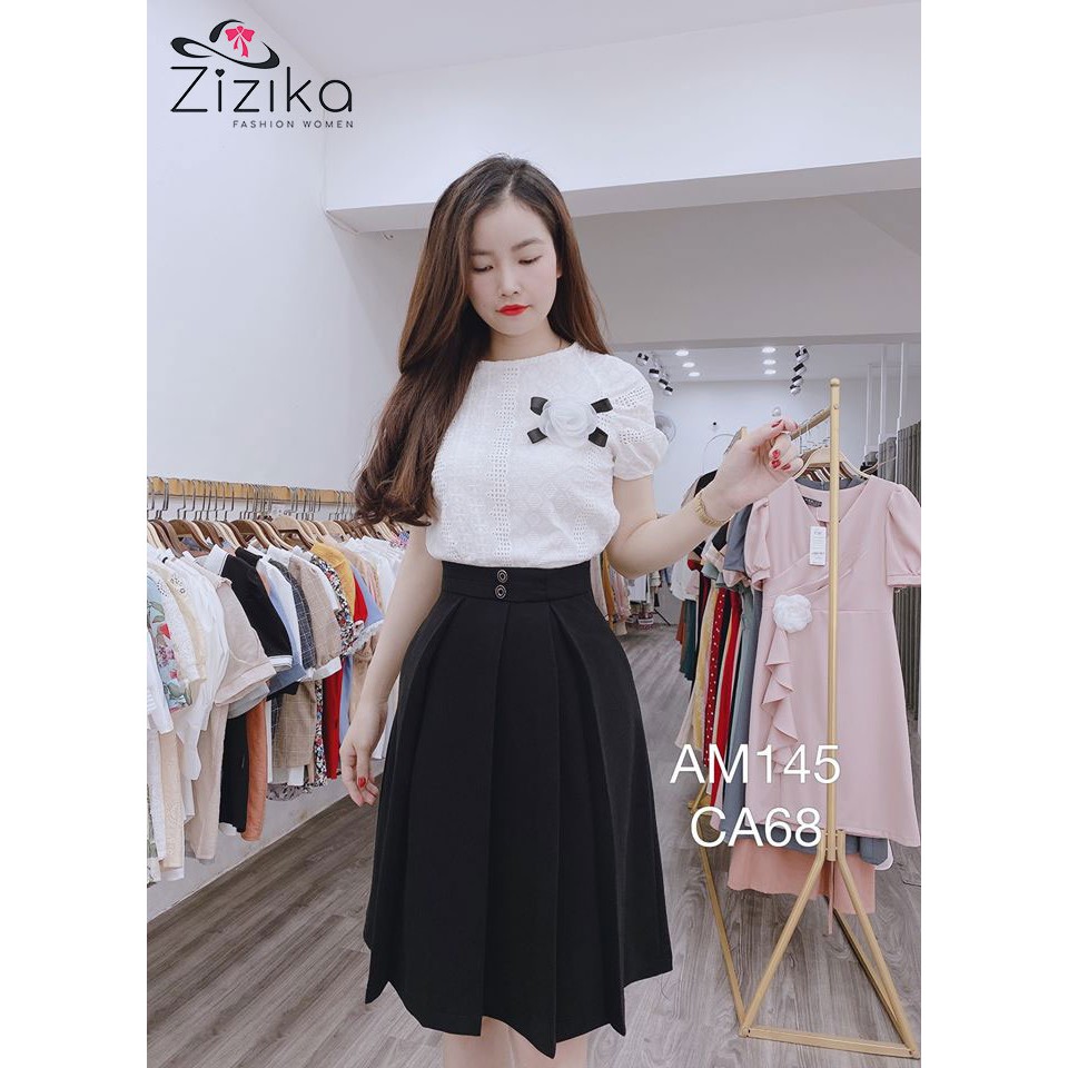 Chân Váy xếp ly xoè Zizika cúc giữa xinh yêu - CV08 | BigBuy360 - bigbuy360.vn