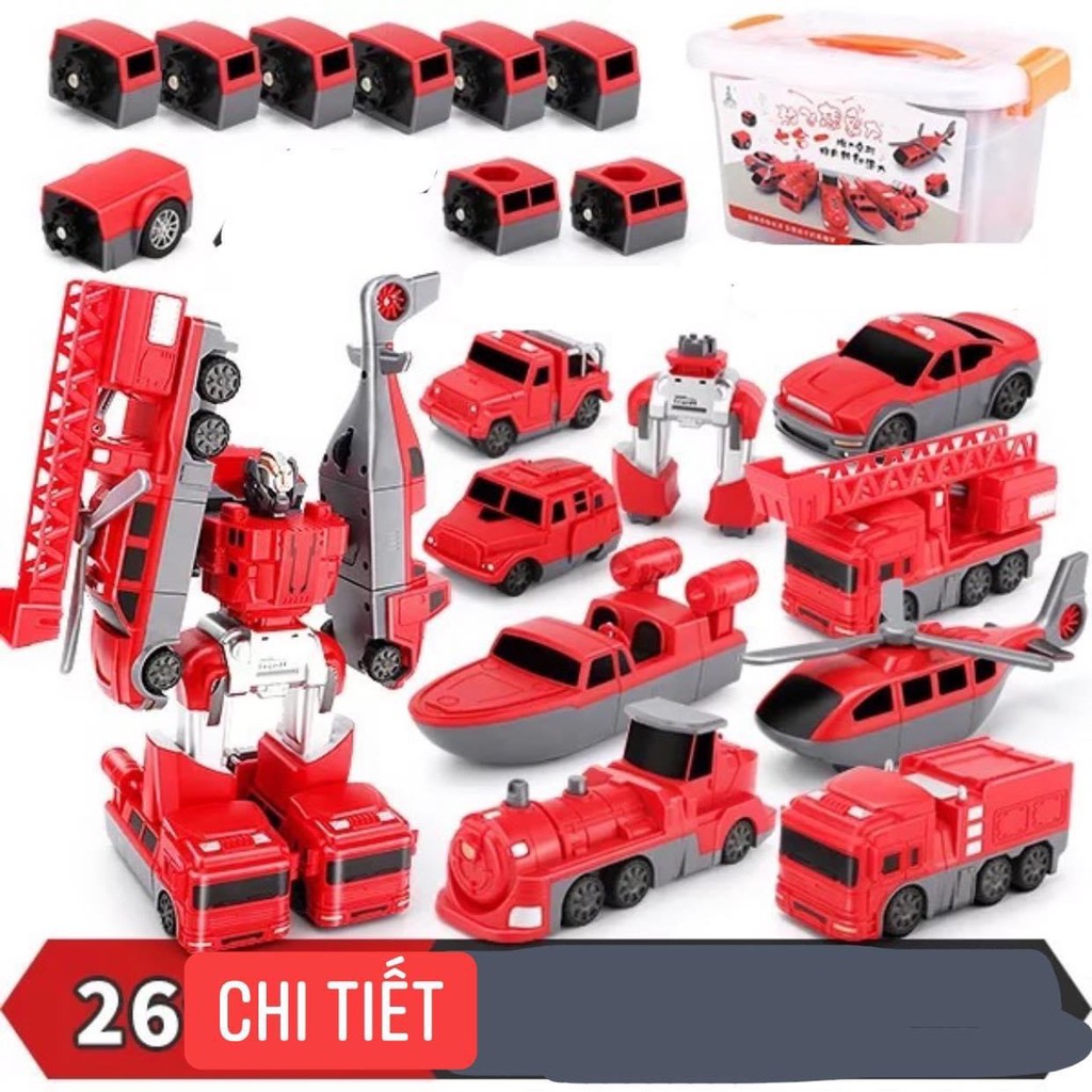 [SIÊU HOT] Bộ nam châm lắp ghép robot Cao Cấp 27 chi tiết - Đồ chơi cho bé