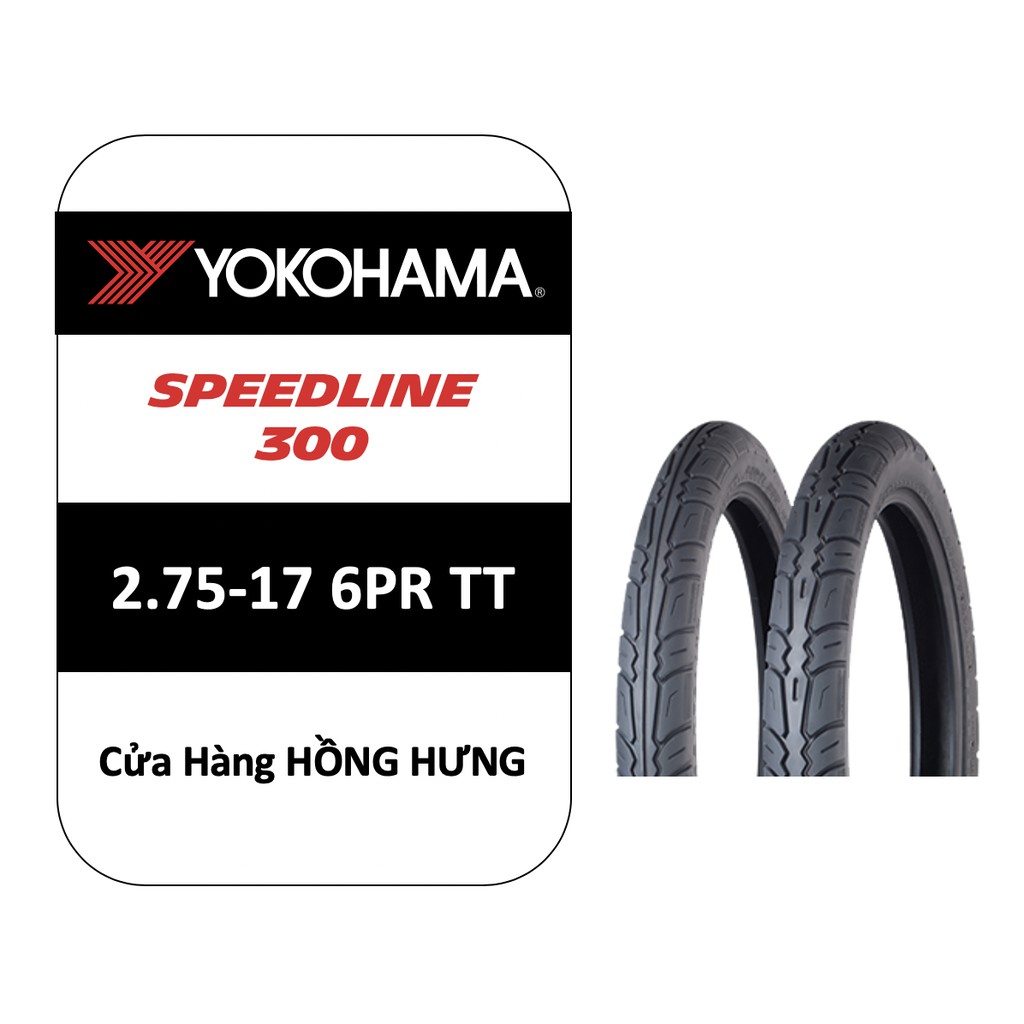 Lốp Yokohama 2.75-17 6PR TT R300 (Lốp sau xe Honda Future, các dòng xe phổ thông 17 inch)