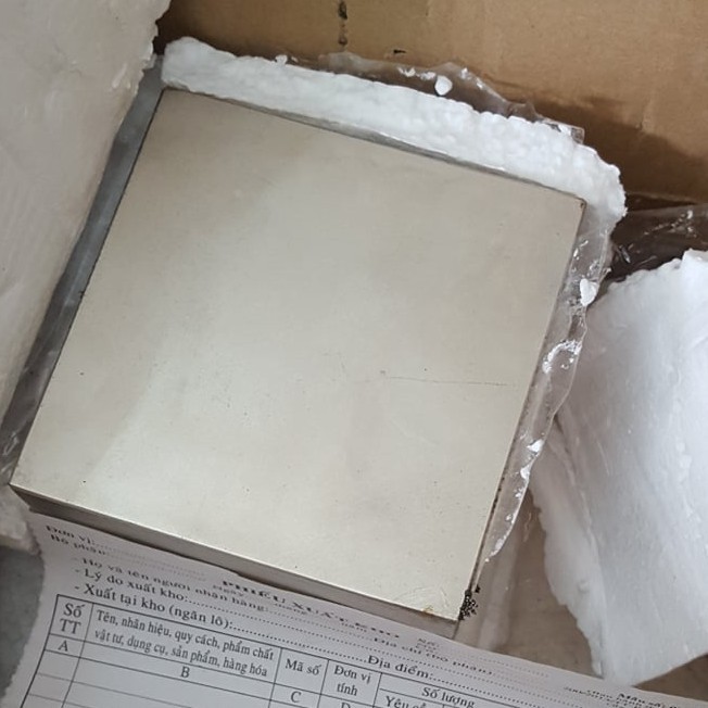 [Xả Kho] Nam châm viên trắng siêu mạnh 100*100*30mm, nam châm siêu cường cẩn thận khi sử dụng!
