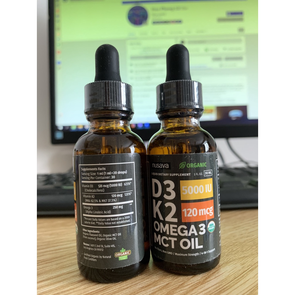 Bổ sung vitamin D3, vitamin K2 và Omega-3 hữu cơ