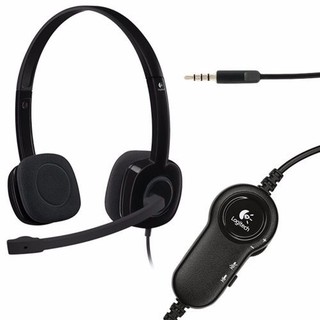 Tai Nghe Chụp Tai Logitech H151 (Dùng cho laptop 1 Jack cắm) màu đen