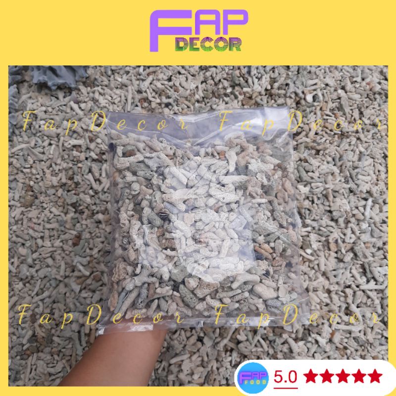 San Hô Sạn Vụn Lọc Nước Tăng Độ PH Cho Bể Cá, Lót Nền Thủy Sinh, Làm Vườn Chậu Cây - FapFood