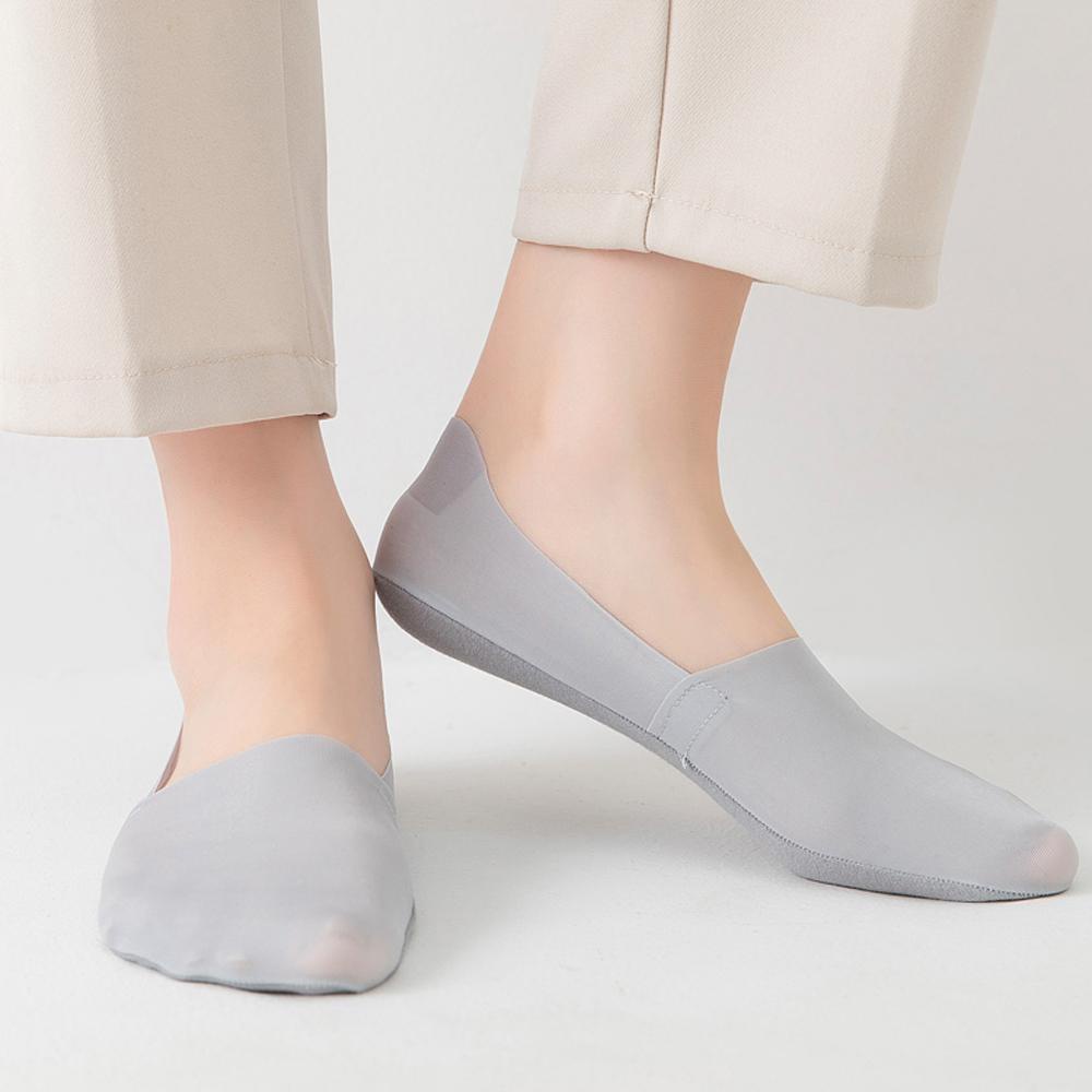 Vớ Thuyền Vải Lụa Lạnh Mỏng Tàng Hình Chống Trượt Nhiều Màu Sắc Thời Trang Mùa Hè Cho Nữ