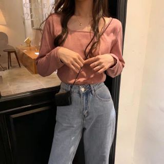 [ Ord ] Áo thun dài tay cổ vuông ullzang 2019