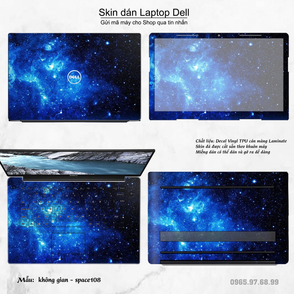 Skin dán Laptop Dell in hình không gian nhiều mẫu 18 (inbox mã máy cho Shop)