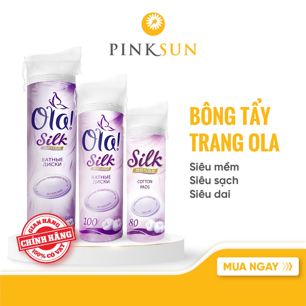 Bông Tẩy Trang Ola 100% Cotton 80 Miếng