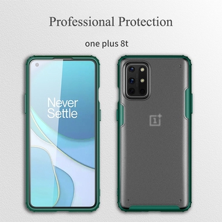 Ốp điện thoại cứng mặt nhám viền silicon TPU cho OnePlus 8T 8T Pro