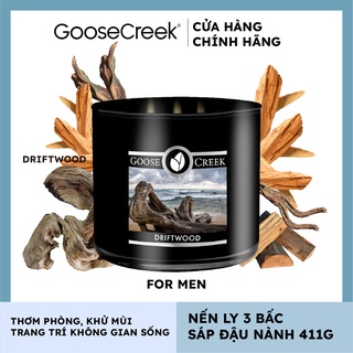 Nến ly 3 bấc sáp đậu nành goose creek for men 14.5oz - 411g - driftwood