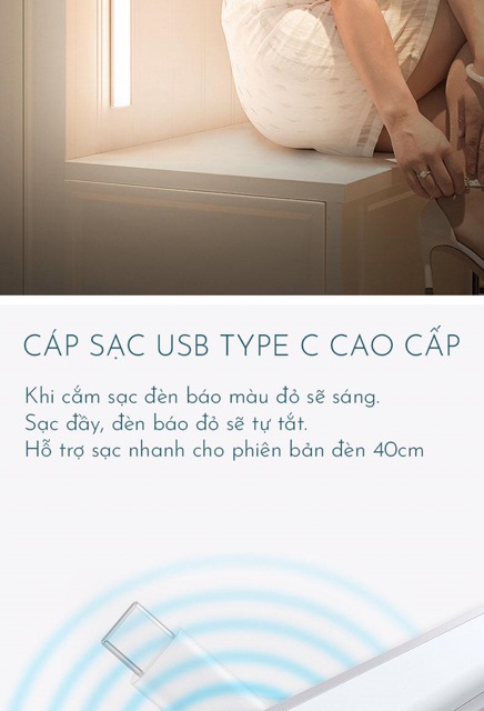 [Pin Sạc Cao Cấp] Đèn LED Cảm Biến Chuyển Động Nhiều Kích Cỡ, Cảm Ứng Hồng Ngoại 3 Chế Độ