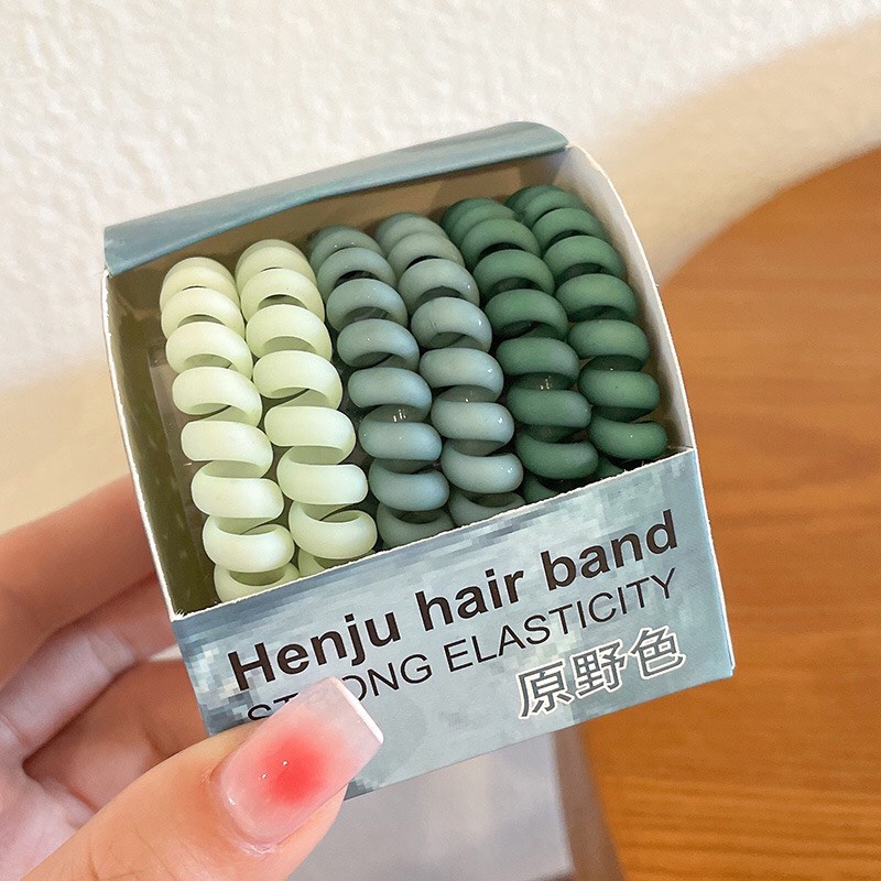 Dây Buộc Tóc Lò Xo Cao Su Co Giãn Kiểu Dáng Đơn Giản Thời Trang Hàn Quốc Dobi BT1