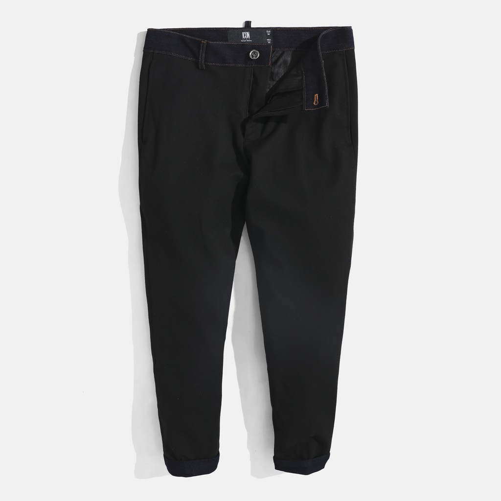 Quần Tây Nam ICON DENIM Trơn Phối Jean ICON DENIM Dáng Ôm Slim New Gen