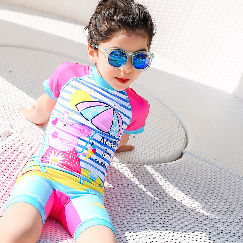 Đồ bơi bé gái [ HÀNG CAO CẤP ] mẫu liền thân chống nắng UV