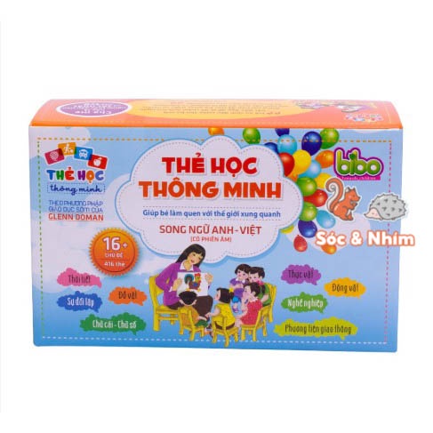 Bộ Thẻ Học Song Ngữ Anh Việt 16 Chủ Đề Cho Bé