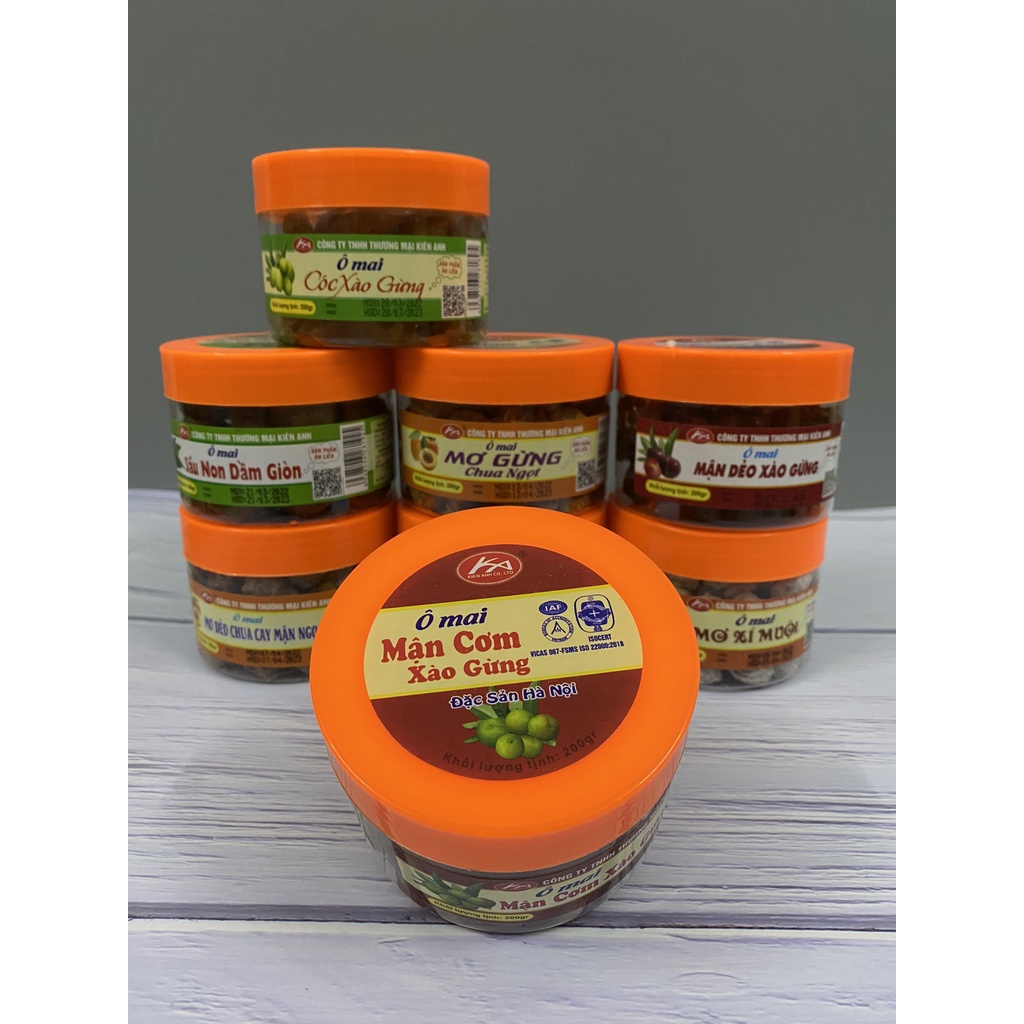 Ô mai MIX 200g Kiên Anh- Hương vị chua ngọt cay/đặc sản Hà Nội ăn vặt làm quà tặng