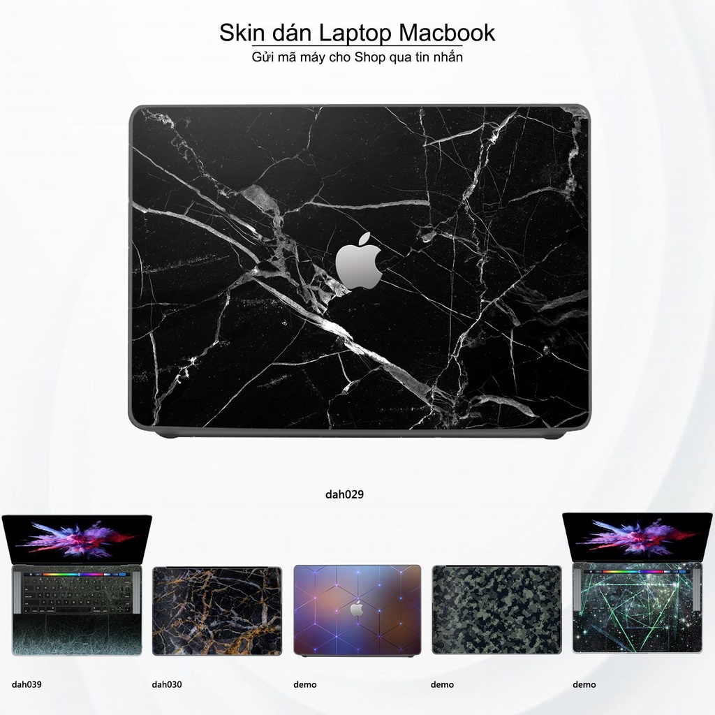 Skin dán Macbook mẫu vân đá (đã cắt sẵn, inbox mã máy cho shop)